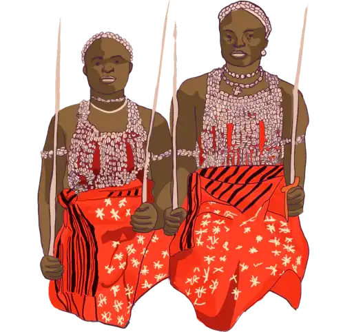 Illustration des Agojie du dahomey, des firures historiques africaines